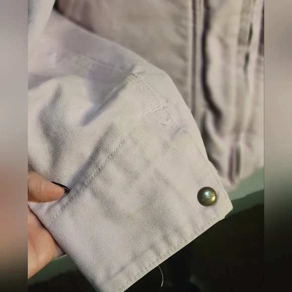 Vintage Carhartt Women's Heavy Pink Brown Fur Lined Jacket SZ. Lg Regular - Picture 4 of 11